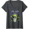 imageWomens Transformers One D16 Megatron Face Poster VNeck TShirtDark Heather Grey