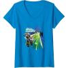 imageWomens Transformers One Its The Spark That Counts D16 Logo VNeck TShirtSapphire Blue
