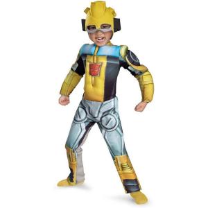 imageDisguise Costumes Bumblebee Rescue Bot Toddler Muscle Costume YellowSilverBlue MediumMedium 3T4T