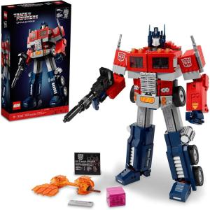 imageLEGO Icons Optimus Prime 10302 Transformers Figure Set Collectible Transforming 2in1 Robot and Truck Model Building Kit for Adults Perfect for Display or PlayStandard Packaging