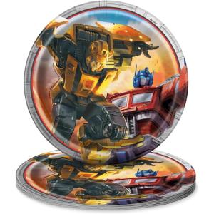 imageRound Dessert Paper Plates  7quot Transformers 8 Pcs