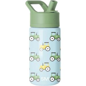 imageSimple Modern Kids Summit Water Bottle with Straw Lid  Transformers 14oz Stainless Steel Cup Insualted Tumbler for Toddlers Boys School  Transformer Bumble BeeTractor Fun