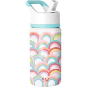 imageSimple Modern Kids Summit Water Bottle with Straw Lid  Transformers 14oz Stainless Steel Cup Insualted Tumbler for Toddlers Boys School  Transformer Bumble BeeRainbow Spark