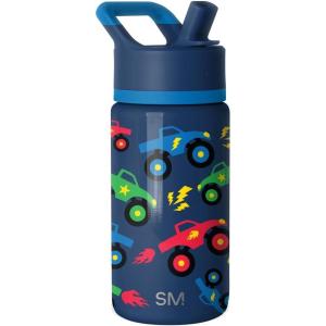 imageSimple Modern Kids Summit Water Bottle with Straw Lid  Transformers 14oz Stainless Steel Cup Insualted Tumbler for Toddlers Boys School  Transformer Bumble BeeMonster Truck Rally