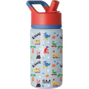 imageSimple Modern Kids Summit Water Bottle with Straw Lid  Transformers 14oz Stainless Steel Cup Insualted Tumbler for Toddlers Boys School  Transformer Bumble BeeRad Dino
