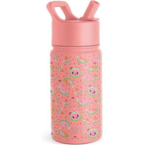 imageSimple Modern Kids Summit Water Bottle with Straw Lid  Transformers 14oz Stainless Steel Cup Insualted Tumbler for Toddlers Boys School  Transformer Bumble BeeCoComelon Pink Melon