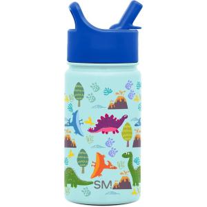 imageSimple Modern Kids Summit Water Bottle with Straw Lid  Transformers 14oz Stainless Steel Cup Insualted Tumbler for Toddlers Boys School  Transformer Bumble BeeBlue Dino