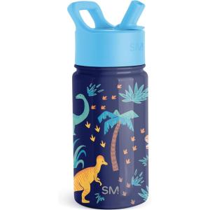 imageSimple Modern Kids Summit Water Bottle with Straw Lid  Transformers 14oz Stainless Steel Cup Insualted Tumbler for Toddlers Boys School  Transformer Bumble BeeJurassic Jungle