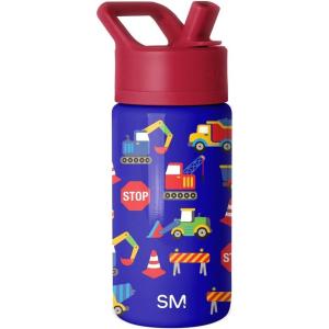 imageSimple Modern Kids Summit Water Bottle with Straw Lid  Transformers 14oz Stainless Steel Cup Insualted Tumbler for Toddlers Boys School  Transformer Bumble BeeUnder Construction
