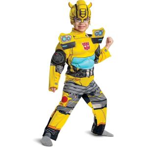 imageToddlers Muscle Transformer Costumes for Boys Padded Character JumpsuitBumblebee