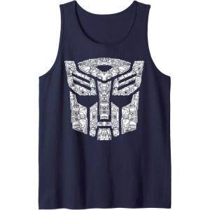 imageTransformers Autobots Icon Collage Filled Logo Tank TopNavy Blue