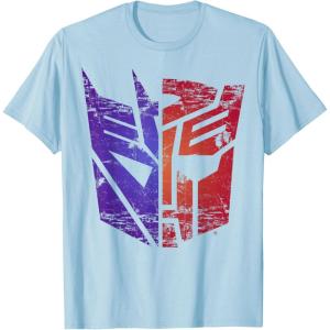 imageTransformers Decepticon Autobot Distressed Split Logo TShirtBaby Blue