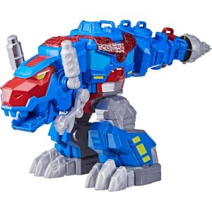 imageTransformers Dinobot Adventures Optimus Prime TRex Converting Toy with Lights and Sounds 9 Inch Action Figure Ages 3 and Up Amazon Exclusive