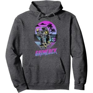 imageTransformers Grimlock Skater Beach Paradise Color Pop Logo Pullover HoodieDark Heather Grey