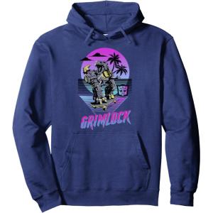 imageTransformers Grimlock Skater Beach Paradise Color Pop Logo Pullover HoodieNavy Blue