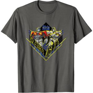 imageTransformers One All Are One Orion Pax ampamp D16 Logo TShirtAsphalt Grey