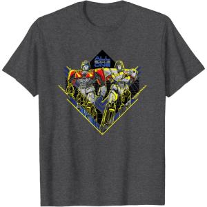 imageTransformers One All Are One Orion Pax ampamp D16 Logo TShirtDark Heather Grey