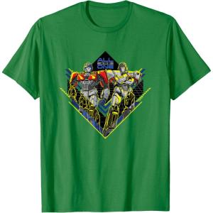 imageTransformers One All Are One Orion Pax ampamp D16 Logo TShirtKelly Green