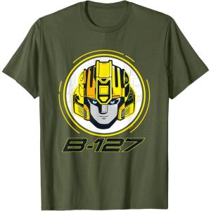 imageTransformers One B127 Bumblebee Face Poster TShirtOlive Green