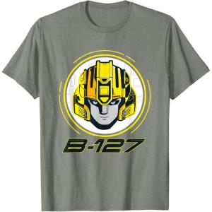 imageTransformers One B127 Bumblebee Face Poster TShirtOlive Heather