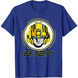 imageTransformers One B127 Bumblebee Face Poster TShirtRoyal Blue
