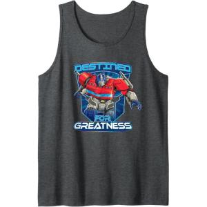 imageTransformers One Destined For Greatness Optimus Tank TopDark Heather Grey