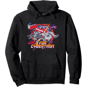 imageTransformers One For Cybertron Epic Battle Logo Retro Pullover HoodieBlack