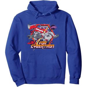 imageTransformers One For Cybertron Epic Battle Logo Retro Pullover HoodieRoyal Blue