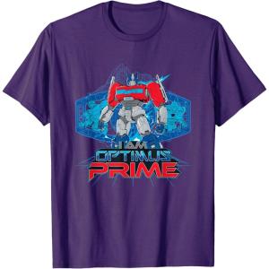 imageTransformers One I Am Optimus Prime Epic Portrait TShirtPurple