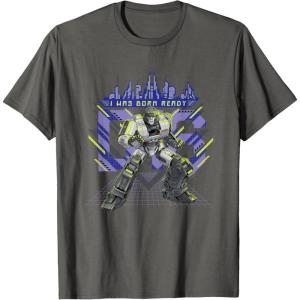 imageTransformers One I Was Born Ready D16 Action Pose TShirtAsphalt Grey