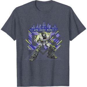imageTransformers One I Was Born Ready D16 Action Pose TShirtHeather Blue