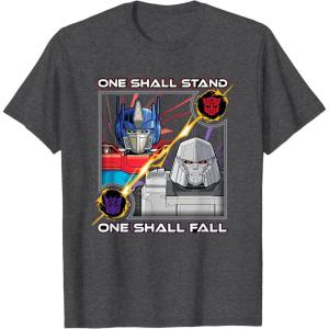 imageTransformers One One Shall Stand One Shall Fall Poster TShirtDark Heather Grey