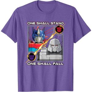 imageTransformers One One Shall Stand One Shall Fall Poster TShirtPurple Heather