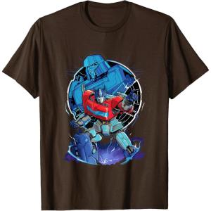 imageTransformers One Optimus Prime Megatron Lurking TShirtBrown