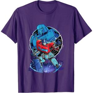 imageTransformers One Optimus Prime Megatron Lurking TShirtPurple