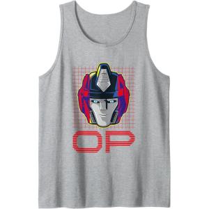 imageTransformers One Orion Pax Optimus Prime Face Poster Tank TopHeather Grey