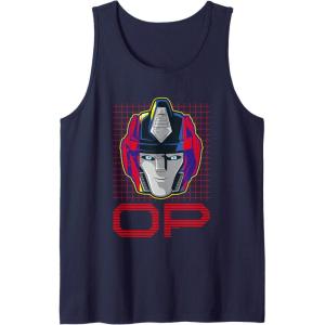 imageTransformers One Orion Pax Optimus Prime Face Poster Tank TopNavy Blue