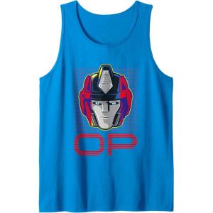 imageTransformers One Orion Pax Optimus Prime Face Poster Tank TopSapphire Blue