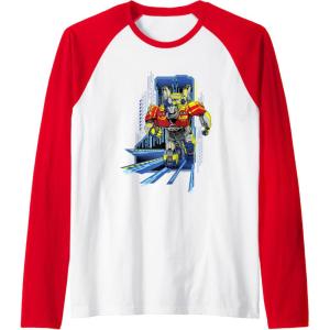 imageTransformers One Orion Pax Running Action Shot Raglan Baseball TeeRedWhite