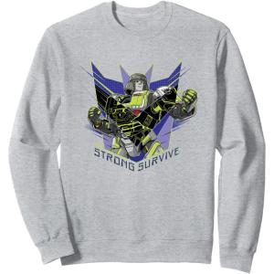 imageTransformers One The Strong Survive D16 Decepticon Logo SweatshirtHeather Grey