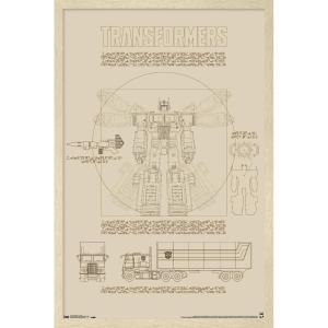 imageTrends International Hasbro Transformers  Sketch Wall Poster 22375quot x 34quot Barnwood Framed VersionBlonde Framed Version