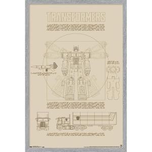imageTrends International Hasbro Transformers  Sketch Wall Poster 22375quot x 34quot Barnwood Framed VersionGray Framed Version