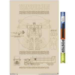 imageTrends International Hasbro Transformers  Sketch Wall Poster 22375quot x 34quot Barnwood Framed VersionPremium Poster  Clip Bundle