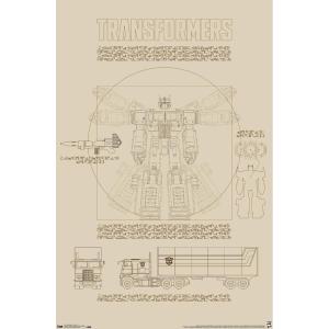 imageTrends International Hasbro Transformers  Sketch Wall Poster 22375quot x 34quot Barnwood Framed VersionPremium Unframed Version