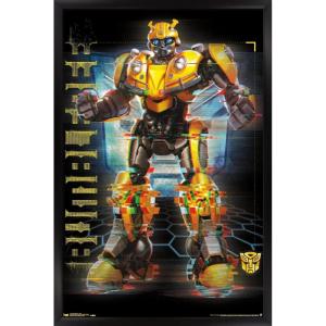 imageTrends International Hasbro Transformers Bumblebee  Glitch Wall Poster 14725quot x 22375quot Barnwood Framed VersionBlack Framed Version