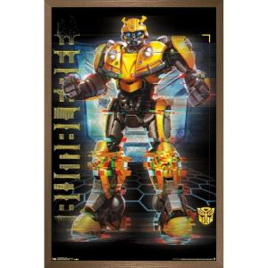 imageTrends International Hasbro Transformers Bumblebee  Glitch Wall Poster 14725quot x 22375quot Barnwood Framed VersionBronze Framed Version