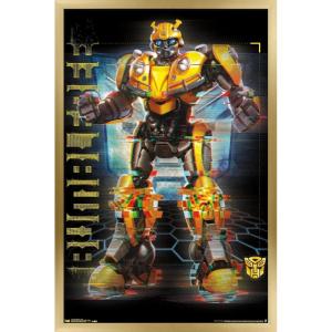 imageTrends International Hasbro Transformers Bumblebee  Glitch Wall Poster 14725quot x 22375quot Barnwood Framed VersionGold Framed Version