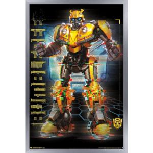 imageTrends International Hasbro Transformers Bumblebee  Glitch Wall Poster 14725quot x 22375quot Barnwood Framed VersionSilver Framed Version