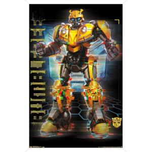 imageTrends International Hasbro Transformers Bumblebee  Glitch Wall Poster 14725quot x 22375quot Barnwood Framed VersionWhite Framed Version