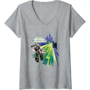 imageWomens Transformers One Its The Spark That Counts D16 Logo VNeck TShirtHeather Grey